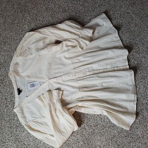 Torrid Cream 100% Cotton Blouse